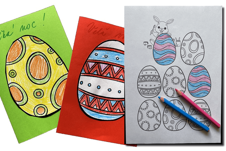 AKTIVITA – Omaľovánky veľkonočných vajíčok na poznávanie farieb