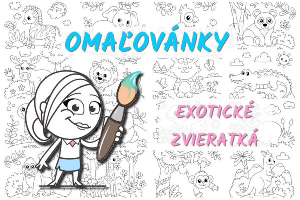 omalovanky exoticke zvieratka